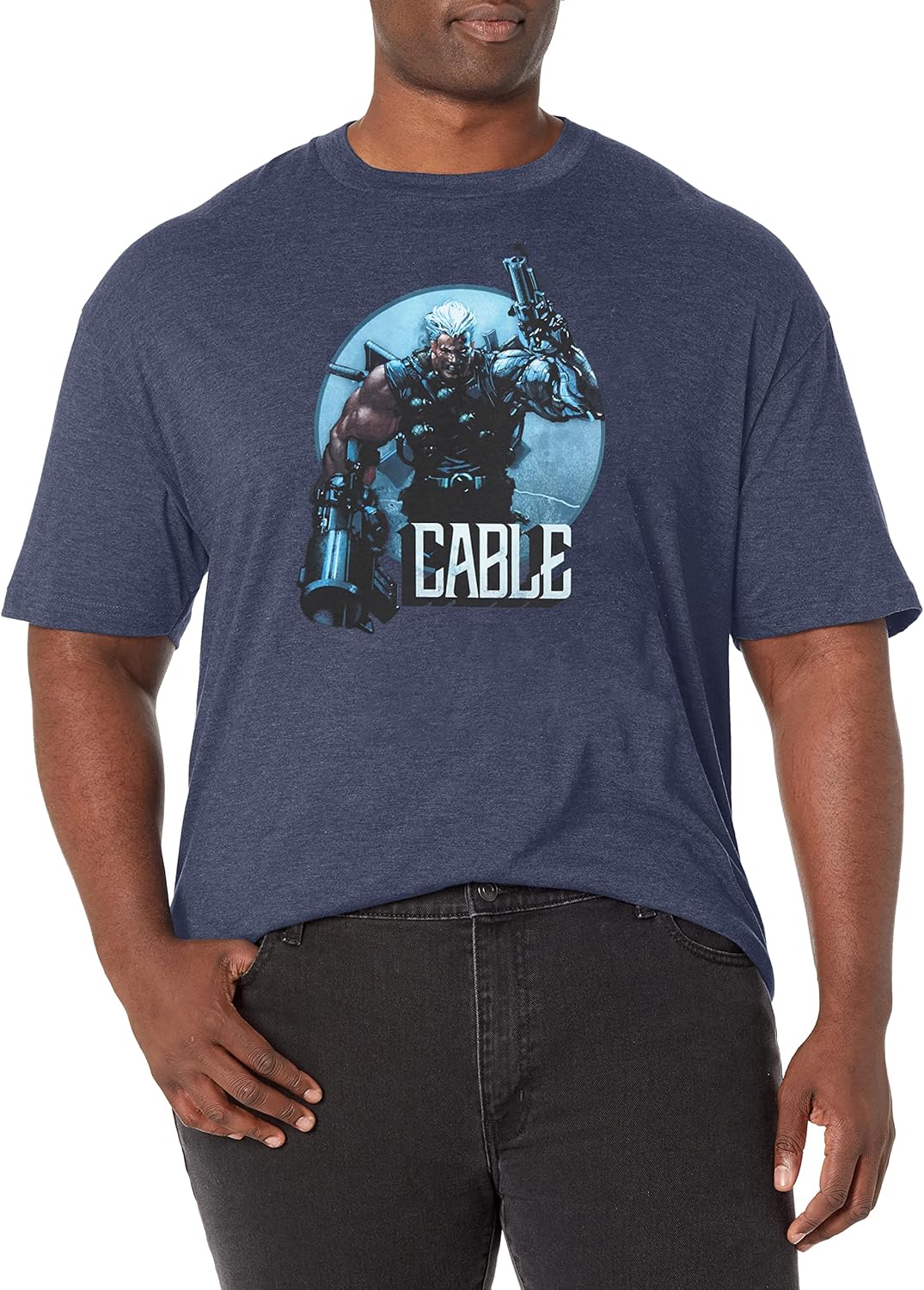 Big Tall Classic Cable Guns Mens Tops Short Sleeve Tee Shirt