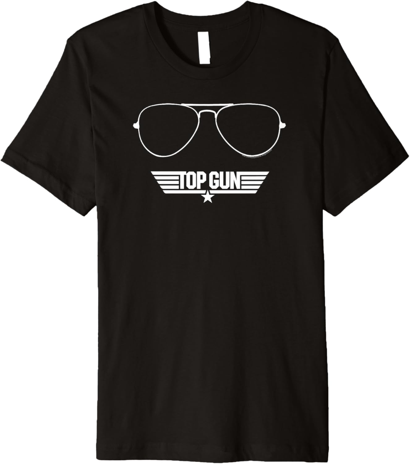 Top Gun White Sunglasses Logo In White Action Movie Premium