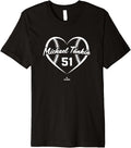 Baseball Heart Number Michael Tonkin Atlanta MLBPA Premium