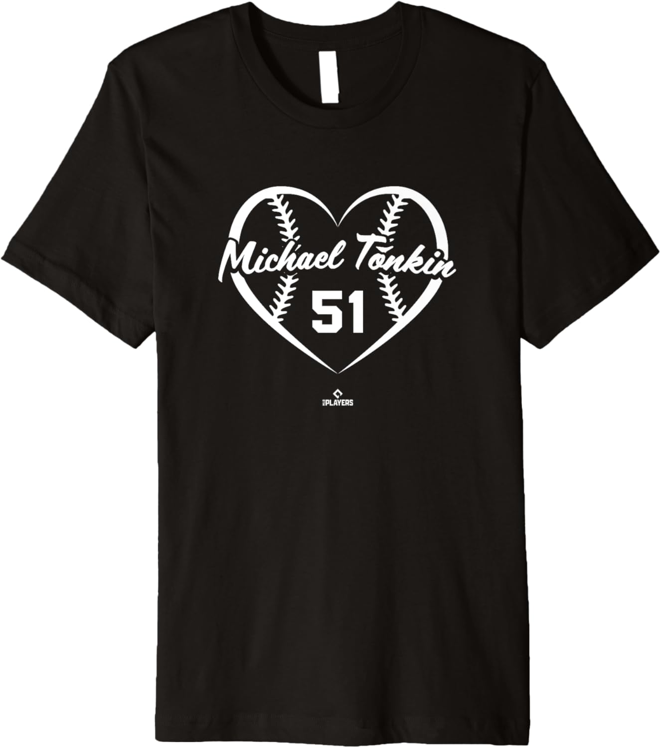 Baseball Heart Number Michael Tonkin Atlanta MLBPA Premium