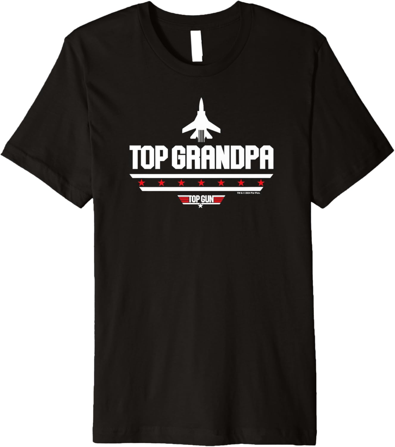 Mens Top Gun Fathers Day Top Grandpa Premium