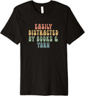 Easily distracted by books and yarn - Funny Knitting Lovers Premium