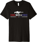 Red White Pew Funny Patriotic Gun Usa American Flag Premium