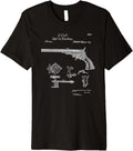 Vintage Patent Print 1839 Revolver Western Gun T Shirt Premium