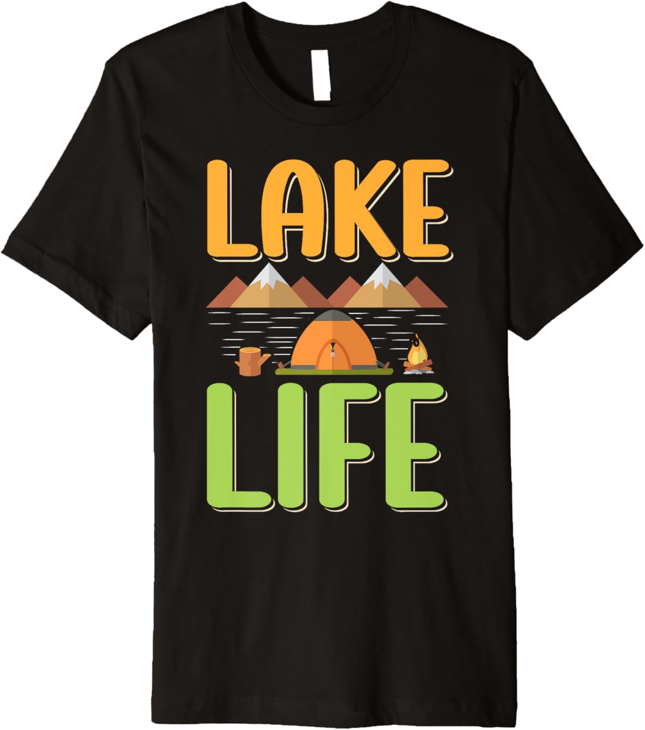 Lake Life Camping Hike Fishing Boating Sailing Funny