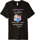 Funny Knitting Tee Yarn Lover Cute Crafty Knitter Premium