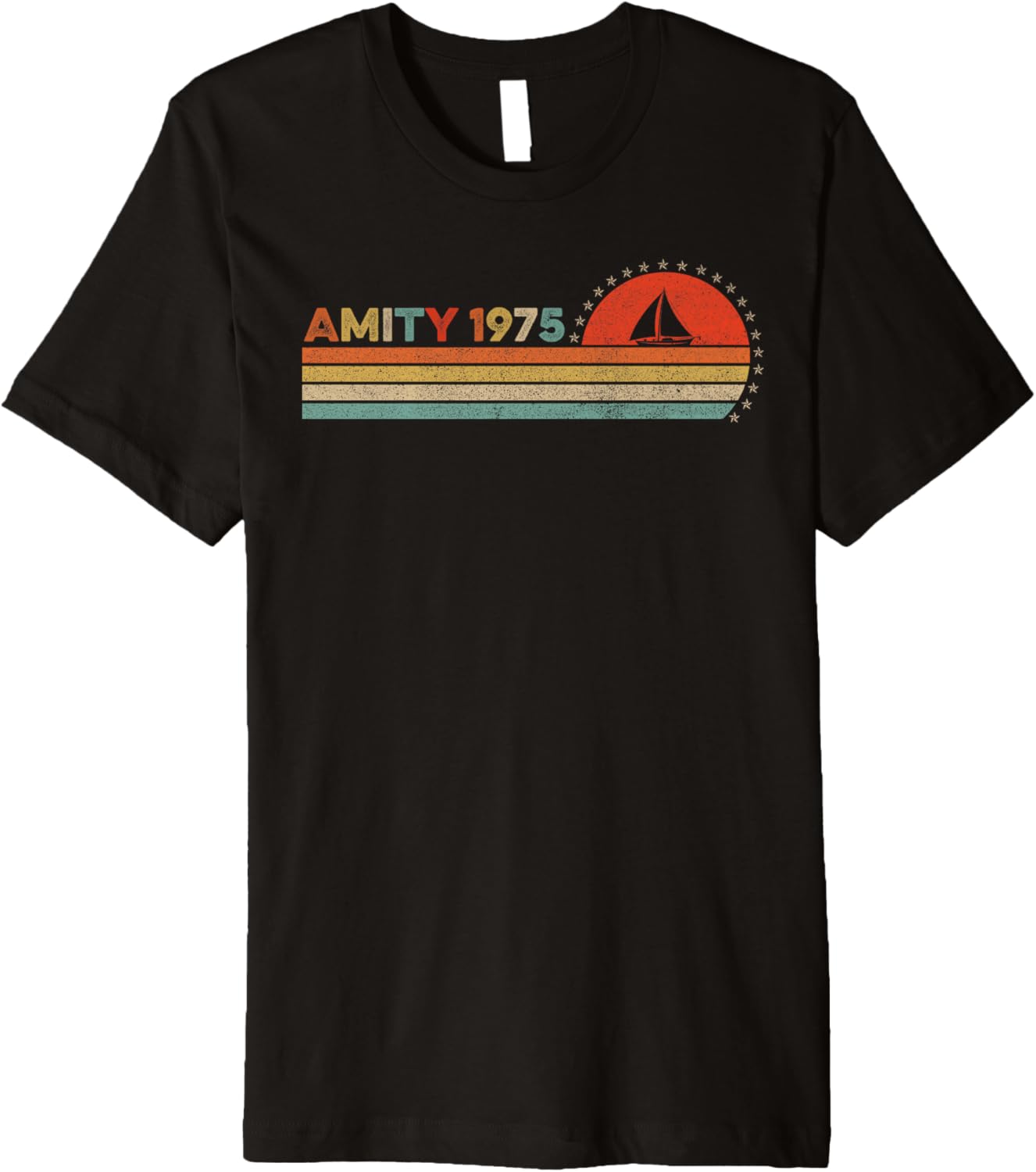 Vintage Amity 1975 Sunset Retro Sailboat Sunrise Summer
