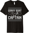 Ugly Thanksgiving Sweater Funny Gravy Boat Captain
