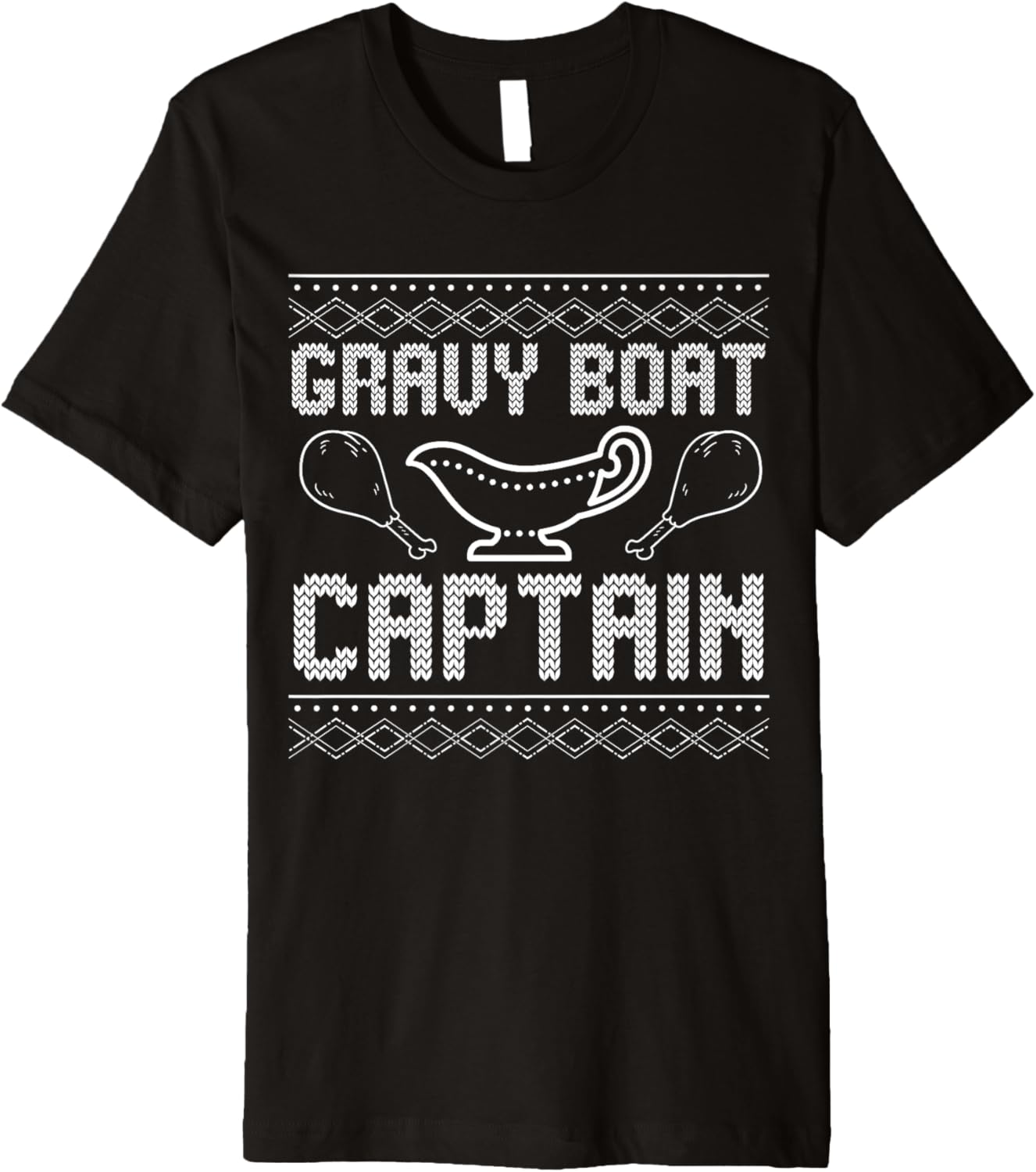 Ugly Thanksgiving Sweater Funny Gravy Boat Captain
