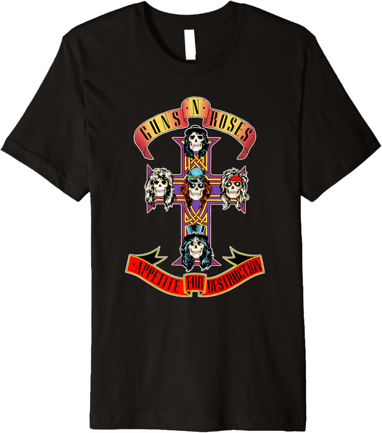 Guns N Roses Classic Cross Logo T Shirt Premium