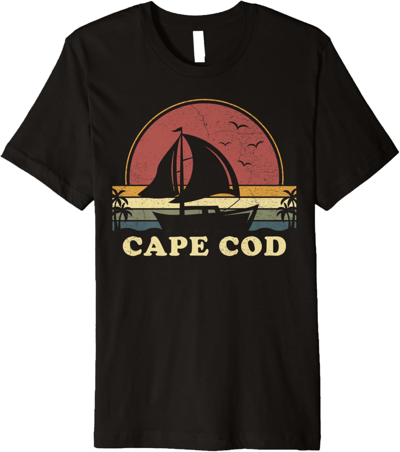 Vintage Cape Cod Sailing Sailboat Summer Boating Sailor