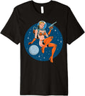 Sci Fi Retro Vintage Sexy Astronaut Space Chick Laser Gun Premium