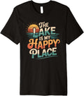 The Lake Is My Happy Place Camping Lover Traveler Premium