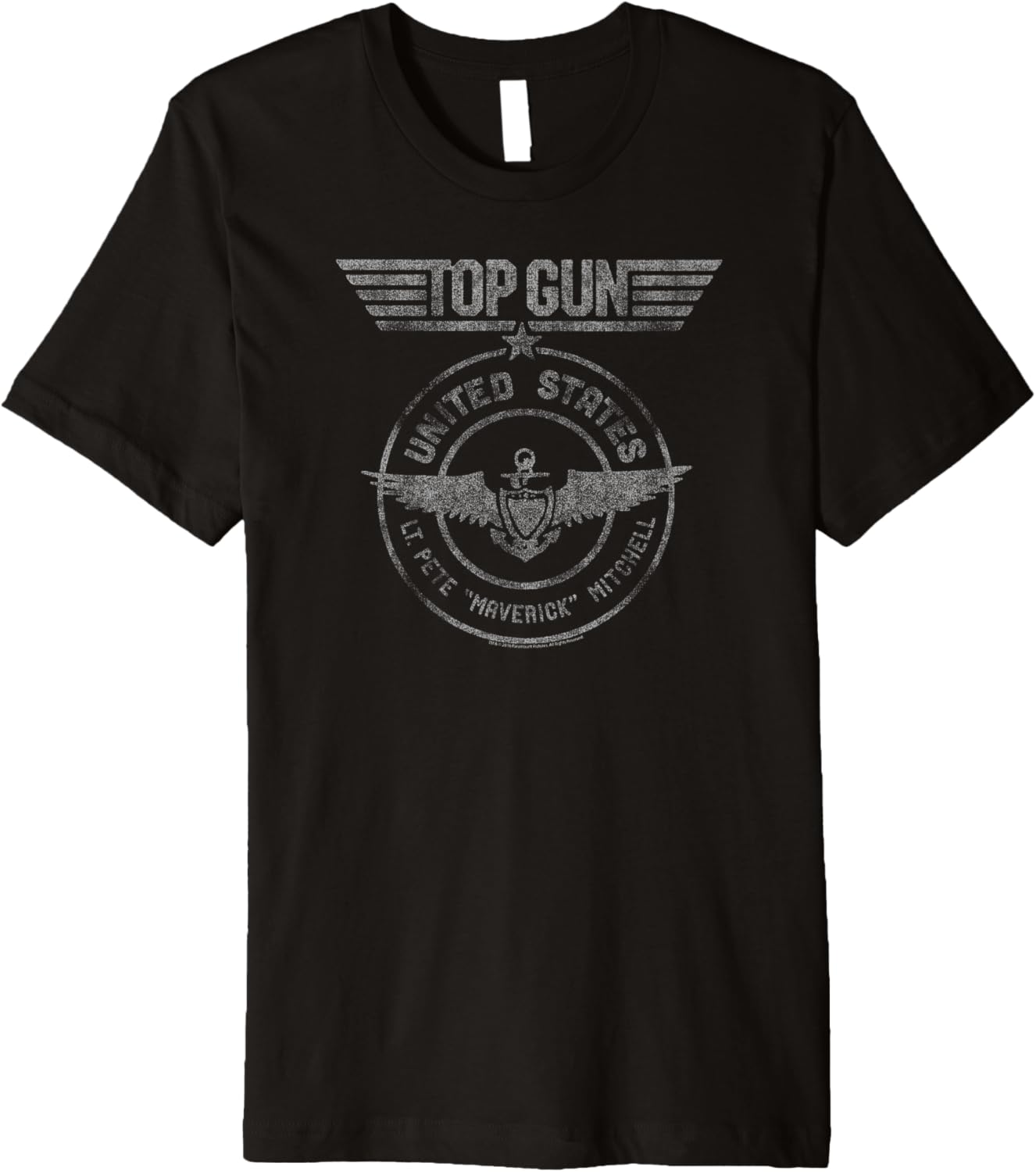 Top Gun Lt Pete Mitchell Distressed Seal Action Movie Premium
