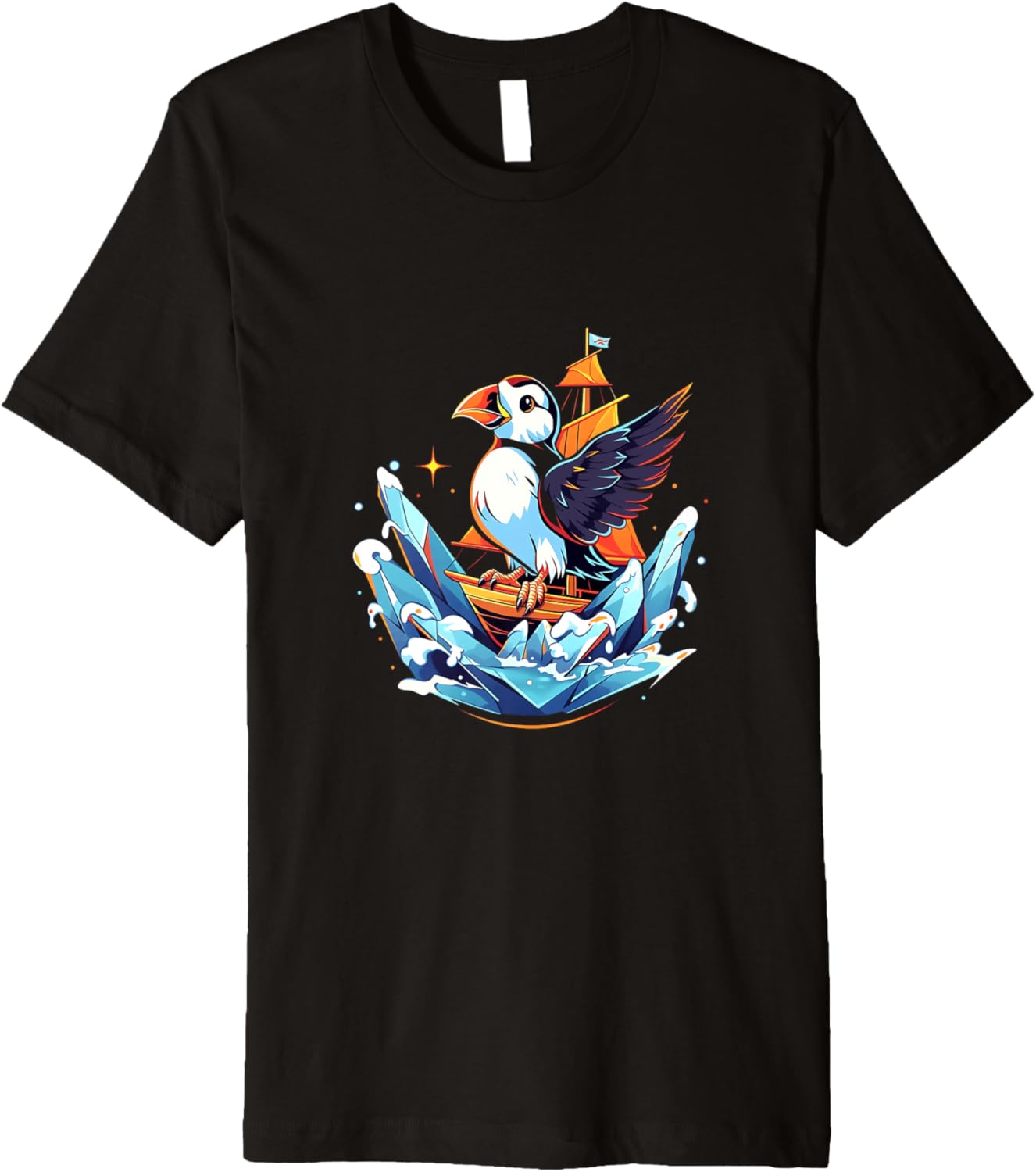 Ice Sailing Puffin Bird Ice Sailor Ice Boating