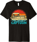 Summer Pontoon Boat Boating Vintage Captoon Pontoon