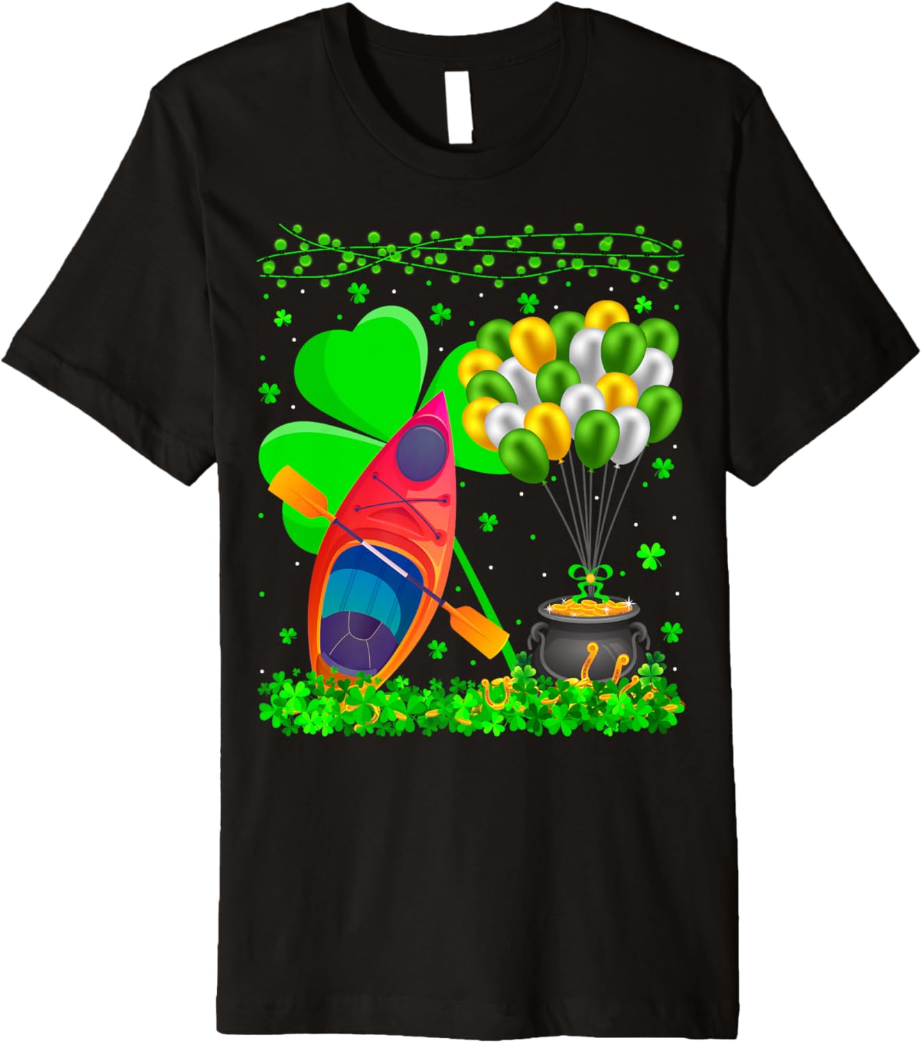 Lucky Balloon Irish Shamrock Kayak Boat St Patrick