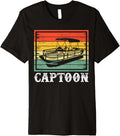 Vintage Captoon Pontoon Boat Boating Pontoon Captain