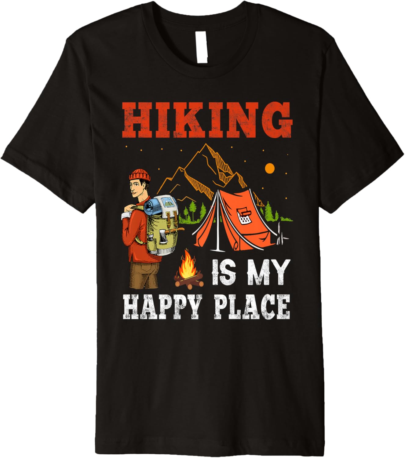 Hiking Is My Happy Place Premium
