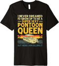 Funny Pontoon Queen Art Women Girls Lake Pontoon