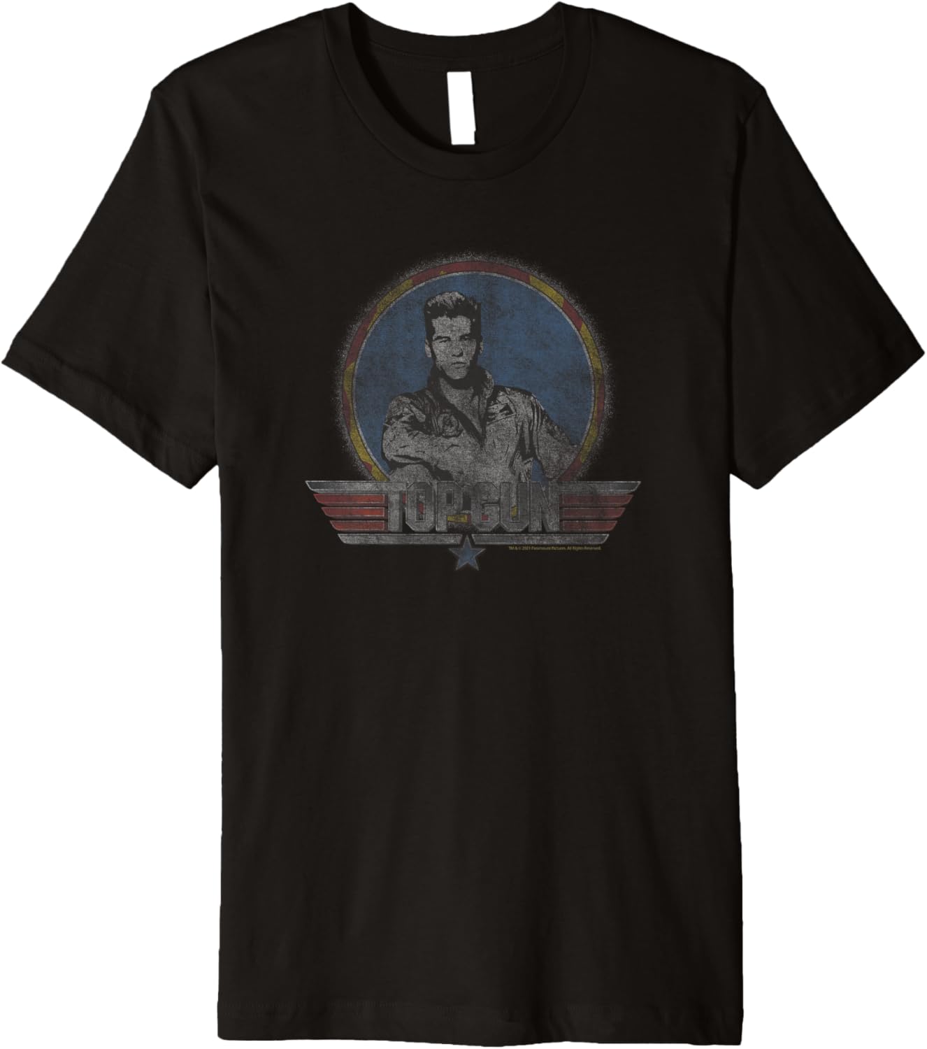 Top Gun Iceman Tom Circle Logo Dark Premium