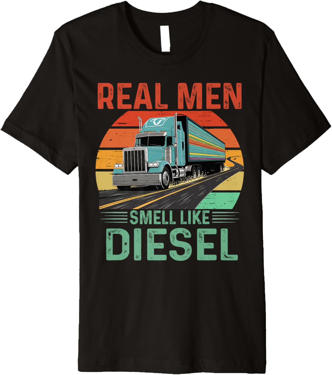 Real Men Smell Like Diesel Vintage Trucker Design
