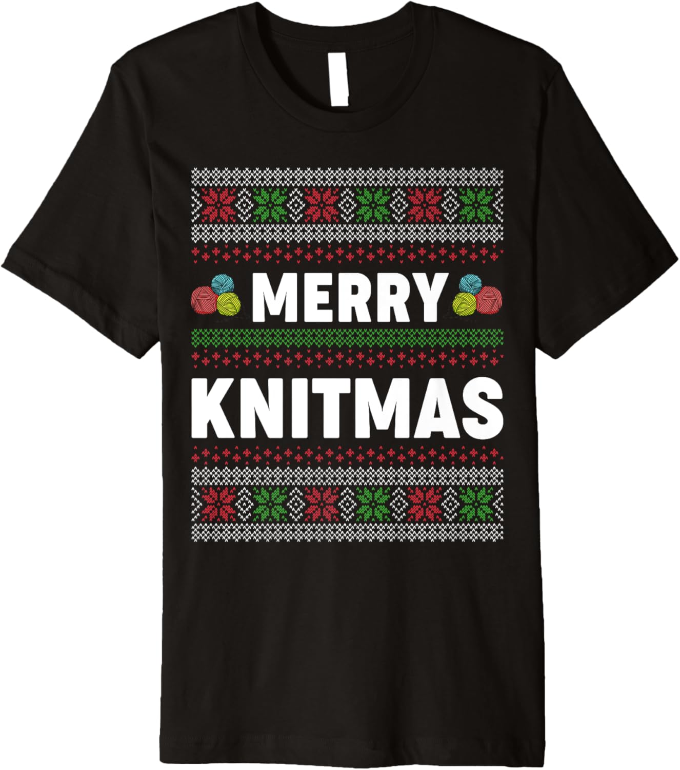 Merry Knitmas Ugly Xmas Sweater Knitting Yarn Christmas Premium
