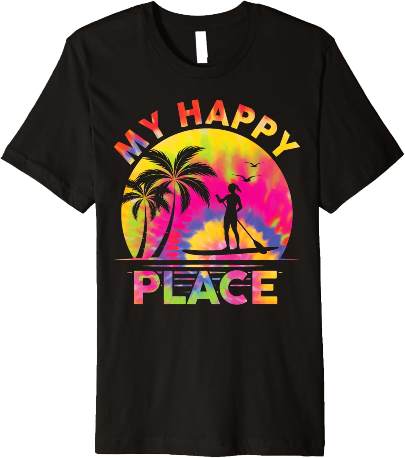 Paddle Board Standup Funny My Happy Place Sub Girl Women Premium