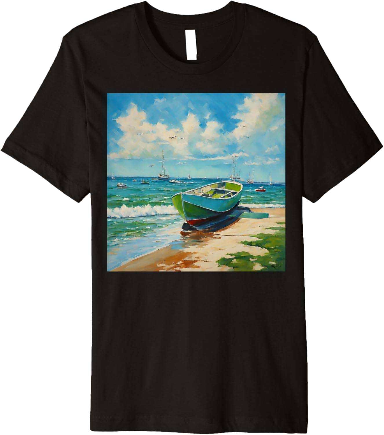Boat Sandy Beach Sea Summer Vacation Cruise Ship