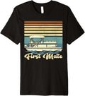 Vintage Pontoon Boat Boating Captain First Mate