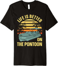Funny Pontoon Boat Art Men Women Boating Pontoon