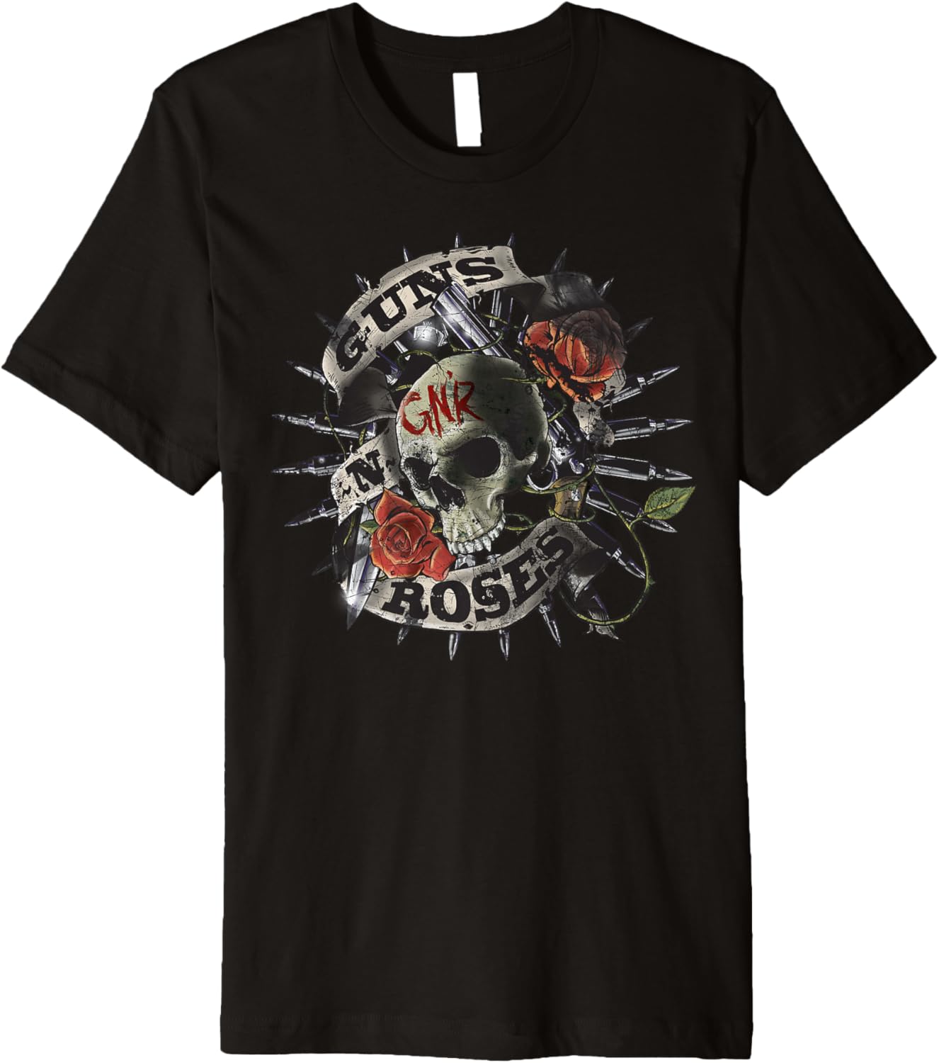 Guns N Roses Skull Floral Premium