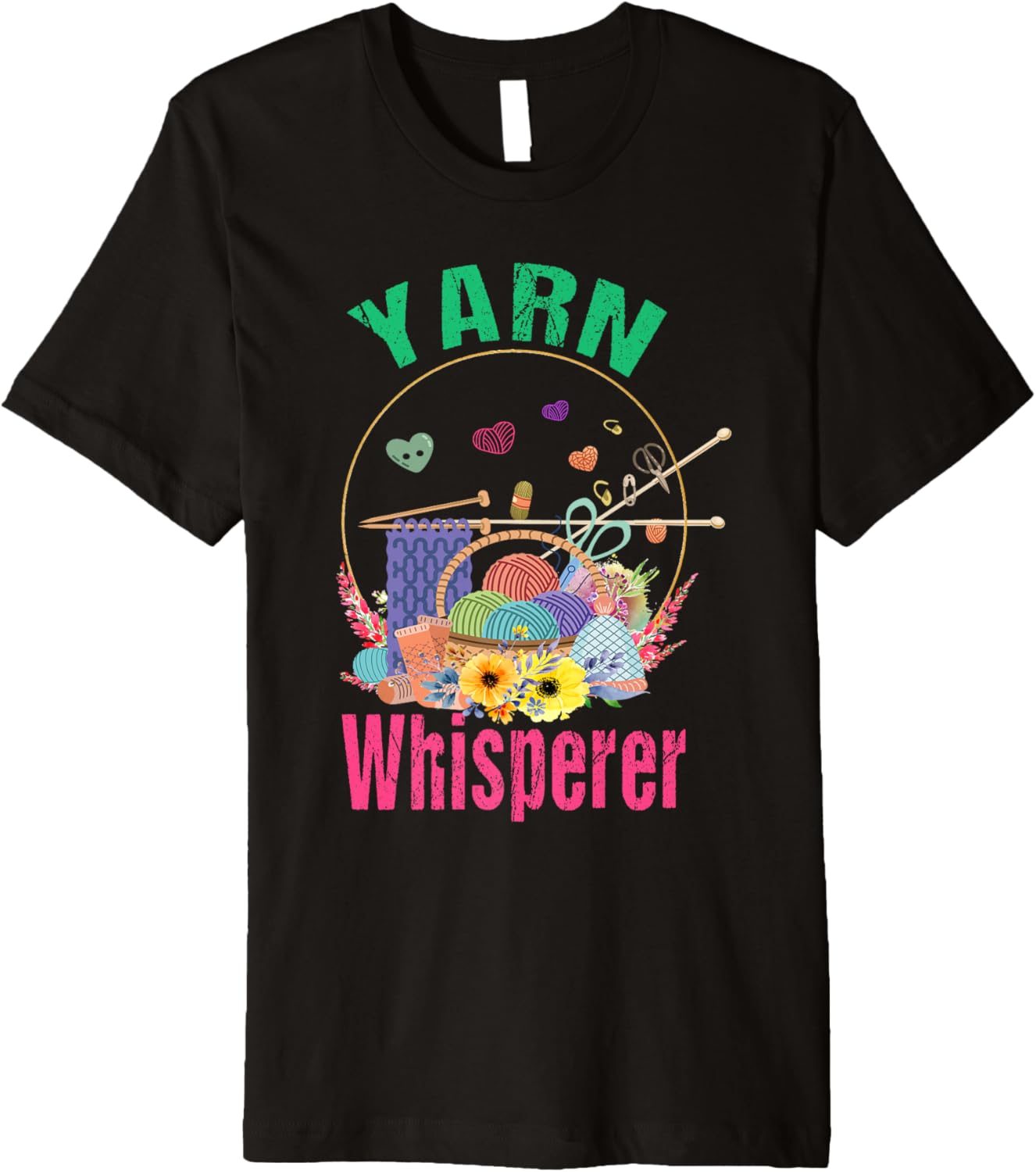 Funny Girl Knitter Yarn Whisperer For yarn Lover mom Grandma Premium