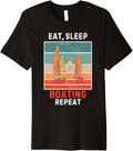 Retro Eat Sleep Boating Repeat Vintage Grunge Boating