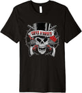 Guns N Roses Tophat Skull Roses T Shirt Premium