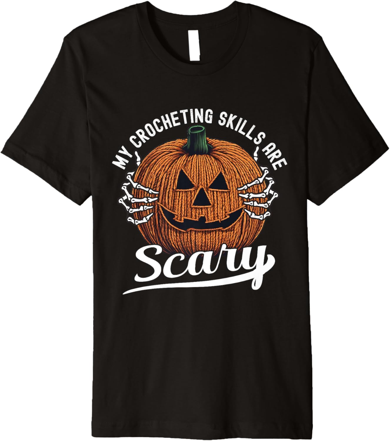Crochet Yarn Halloween Pumpkin Yarn Lovers Funny Crocheters Premium