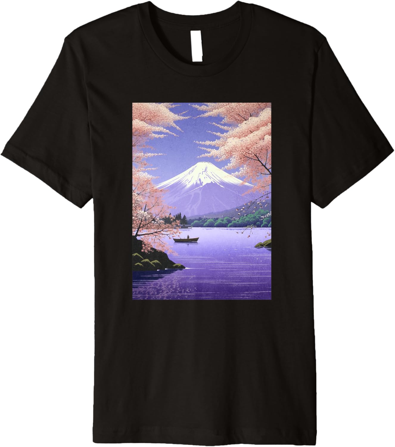 Mount Fuji Famous Japanese Mountain Japan Scenery Boat