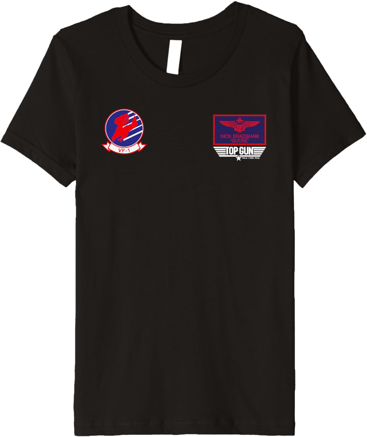 Kids Top Gun Nick Bradshaw Goose Vf 1 Chest Badges Kids Premium