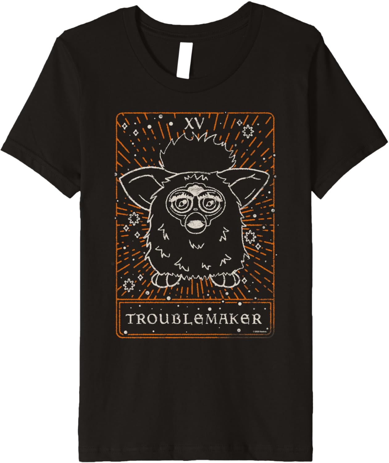 Furby Halloween Celestial Tarot Card Trouble Maker Outline Premium