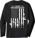 I Study Triggernometry Funny Gun Flag Pro Guns On Back Long Sleeve