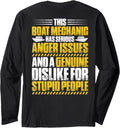 Anger Issues Boat Mechanic Long Sleeve