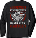 Guts Glory Fun 2Nd Amendment Flag Guns Backside Long Sleeve