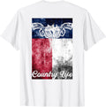 Cool Country Life Usa Texas Flag Gun Rights T Shirt