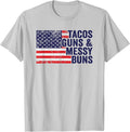 Tacos Guns Messy Buns Womens Funny Taco Pro Gun Usa Flag