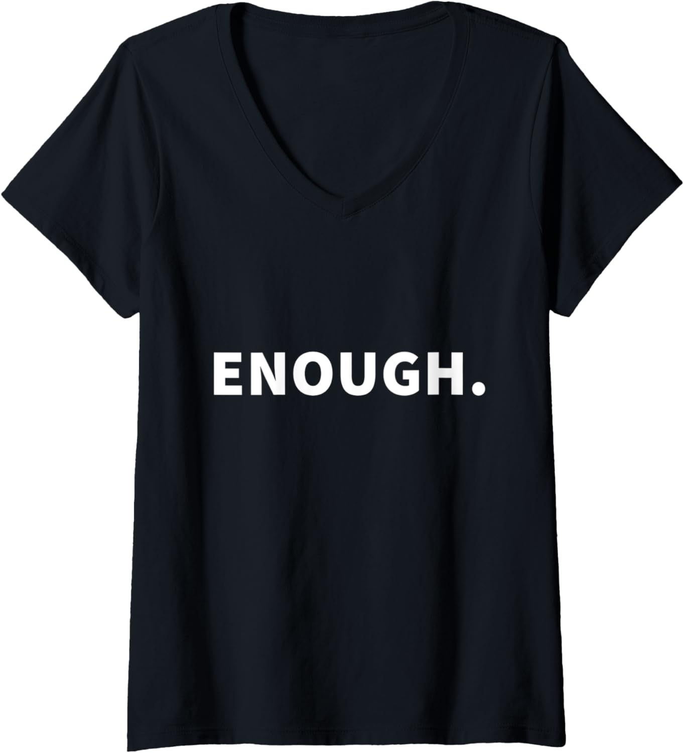 Womens Enough End Gun Violence Ribbon V Neck