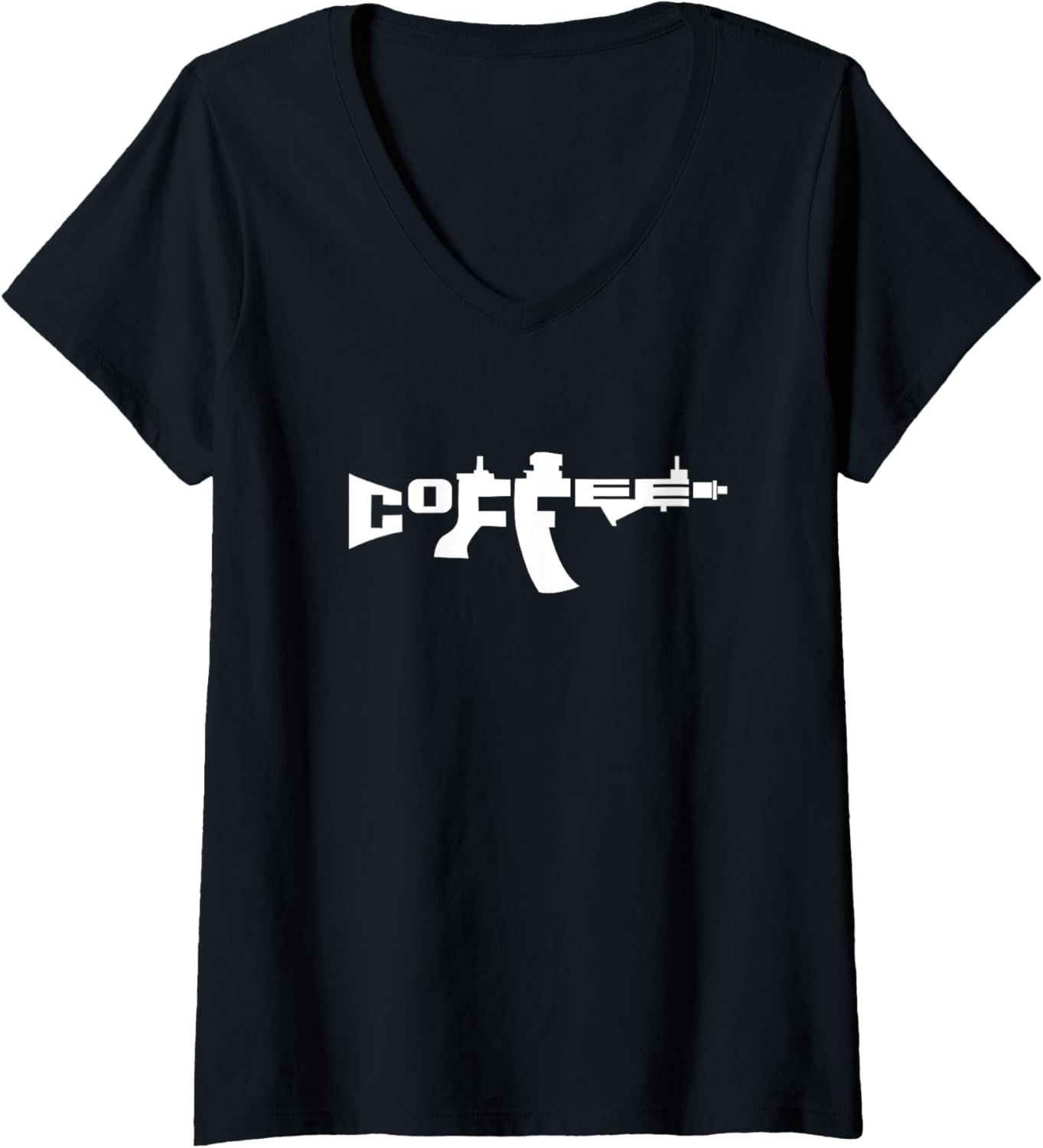 Womens Coffee Ar15 Rifle Gun Owner V Neck