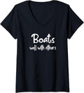 Womens Boats Well Others V Neck