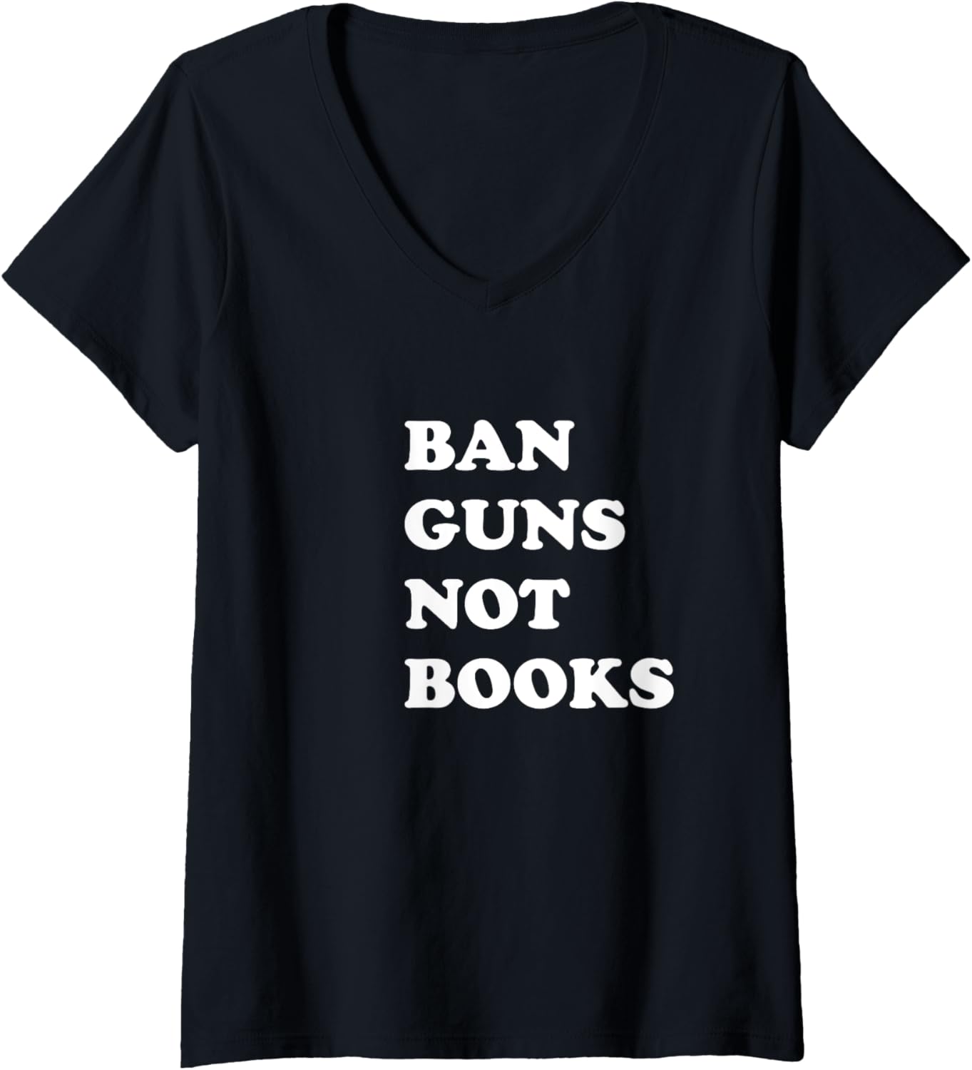 Womens Ban Guns Not Books V Neck