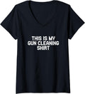 Womens This Is My Gun Cleaning Shirt Pro Gun Wash V Neck