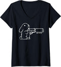 Womens Gun Bunny V Neck
